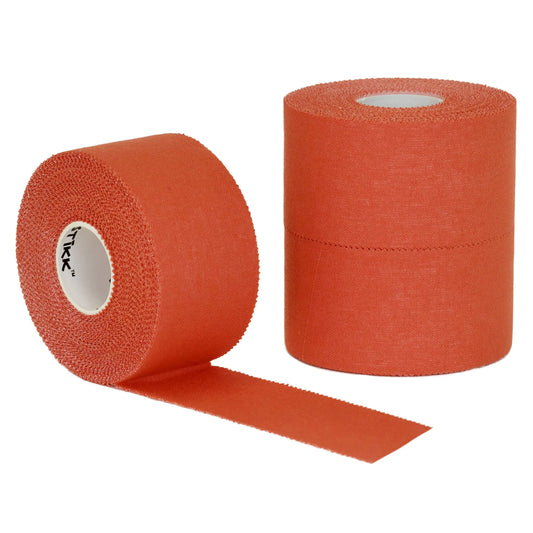 STIKK Athletic Tape - 3pk Orange Athletic Tape - 1.5 inch x 15 Yards - Athletic Tape for Stabilizing & Supporting Muscles and Joints - Athletic Training Supplies to Safeguard Against Sports Injuries