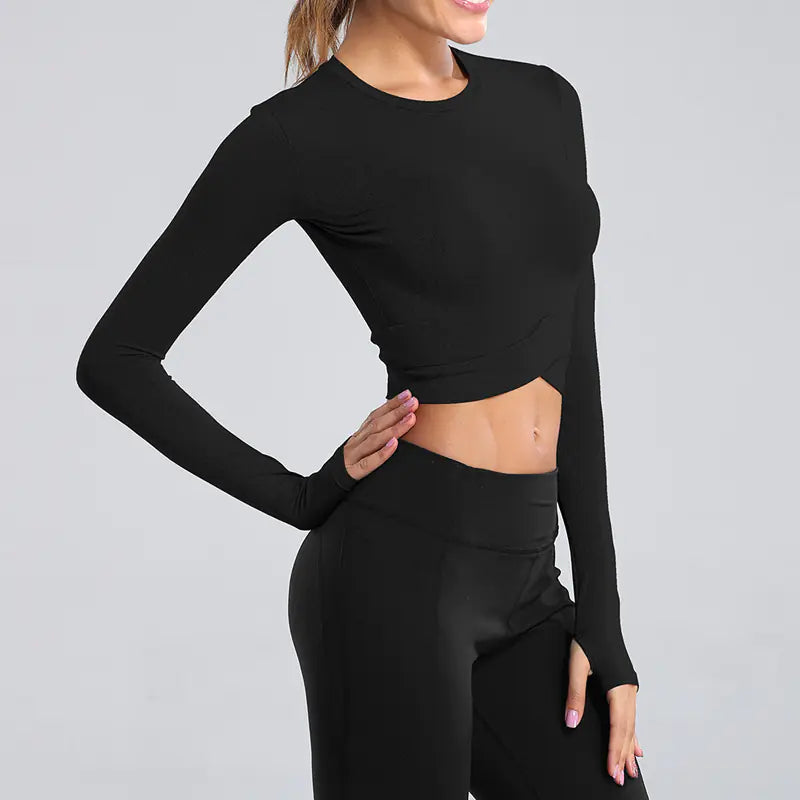 Autumn Women's Long Sleeve Workout Yoga Top