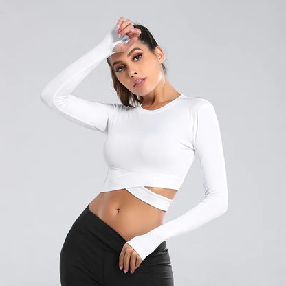 Autumn Women's Long Sleeve Workout Yoga Top